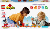 LEGO 10941 DUPLO Disney Mickey og Minnie fødselsdagstog, legetøjstog med kage og balloner, gave til børn 2 år og ældre Byggesæt Besuche den LEGO-Store