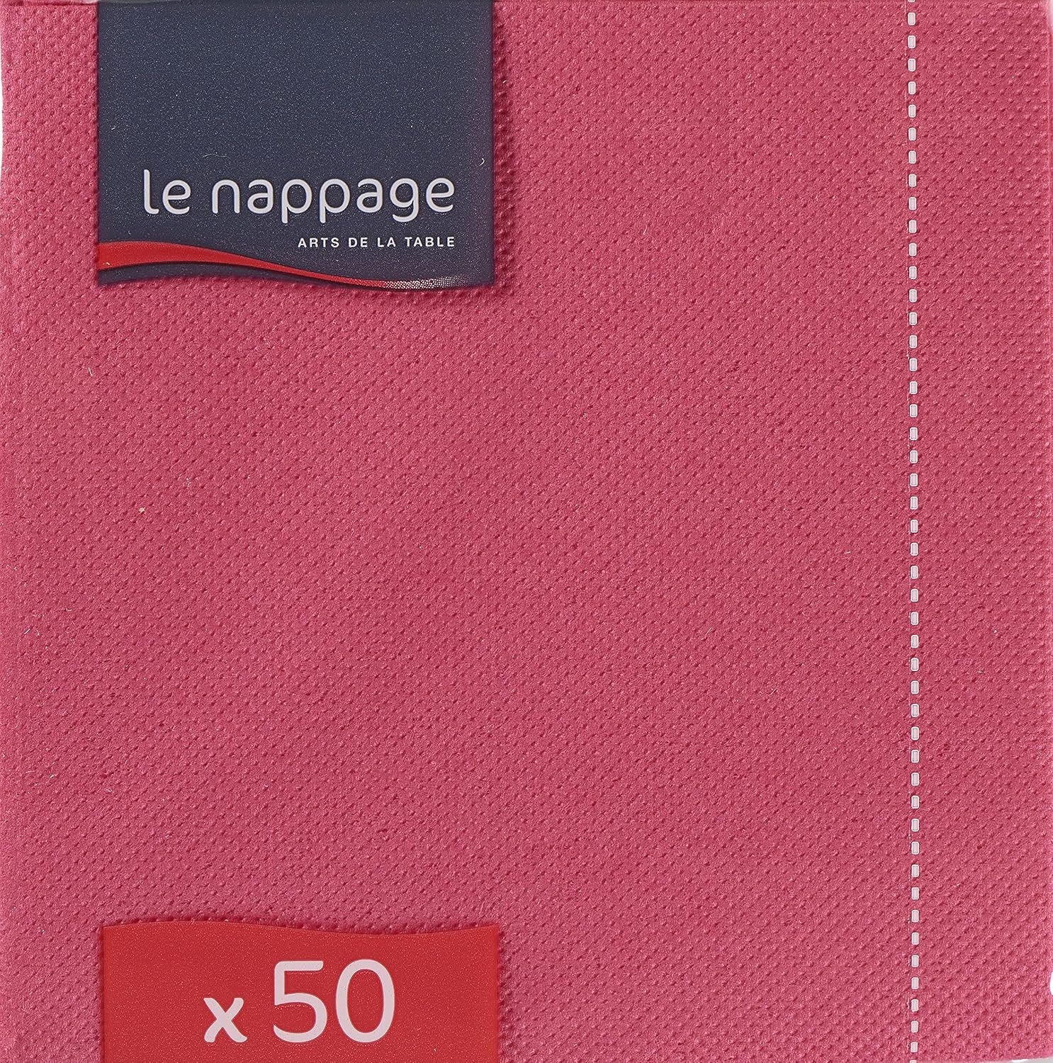 - Tex Touch papirservietter - Pink farve - Fsc® certificerede servietter - Genanvendelige og biologisk nedbrydelige - Pakke med 50 lyserøde servietter størrelse 24 X 24 Cm