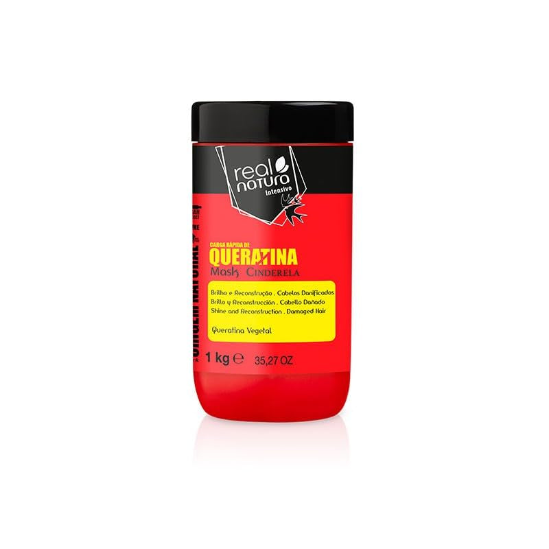 Saltfri keratinmaske - intensiv reparation - udglatter og glans - blødt og håndterbart hår - stort format 1000 g Naty Shop Hair Mask Standard titel