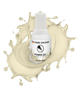 Gel madfarve, beige, champagnefarve, 20 g. Food coloring for a wide range of applications for decorating cakes, tarts, cream, sponge cake, royal icing, macarons.