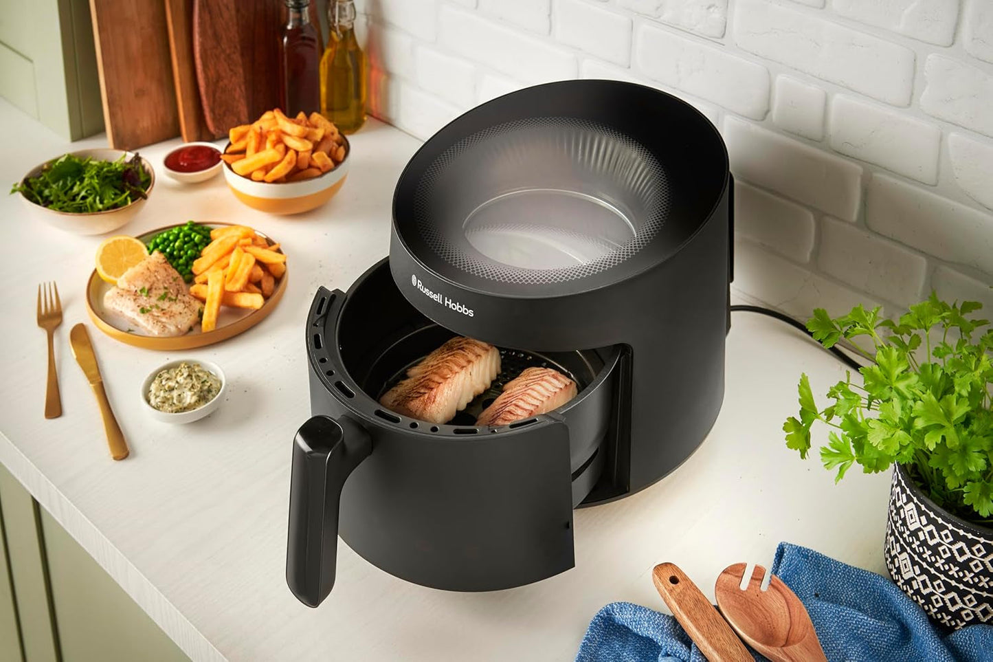 Russell Hobbs Airfryer, 5 liter, 10 programmer, visningsvindue Naty Shop Appliances
