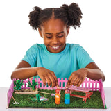 Baker Ross FN256 Mini træhave dukkehus - 1 pakke Kids Dollhouse Kit Craft Kit