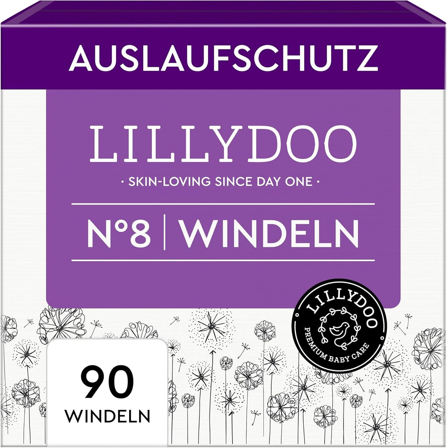 LILLYDOO Babybleer Hudvenlig - Størrelse 3 (6-10 kg), 29 stykker, pålidelig lækagebeskyttelse, blød, parfumefri og lotionfri til følsom hud, dermatologisk testet
