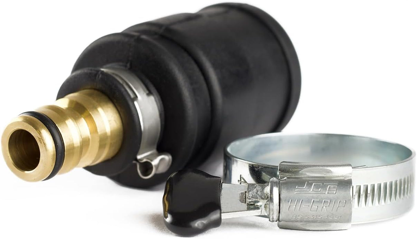 Push-fit vandhanetilslutning | Diameter 20-30 mm | Massiv messing | Sikker og holdbar | Sikker fastgørelse | Robust og korrosionsbestandig, sort/sølv/guld