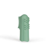 Økologisk naturgummi babybidering massagegummi BPA-fri blød fremmer finmotorisk dinosaurdesign (639-V1) Fingertandbørste i naturgummi