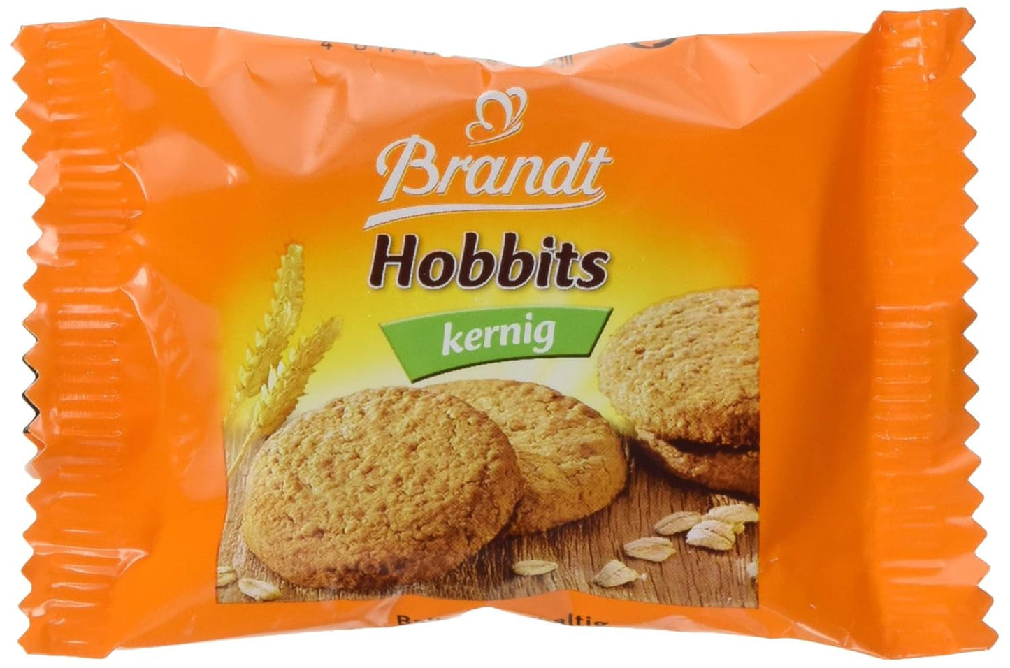Brandt Hobbits Crunchy - 2 pakke - Cateringæske med 60 pakker - fiberrig havregryn fuldkornskiks (60 x 22,8 g)