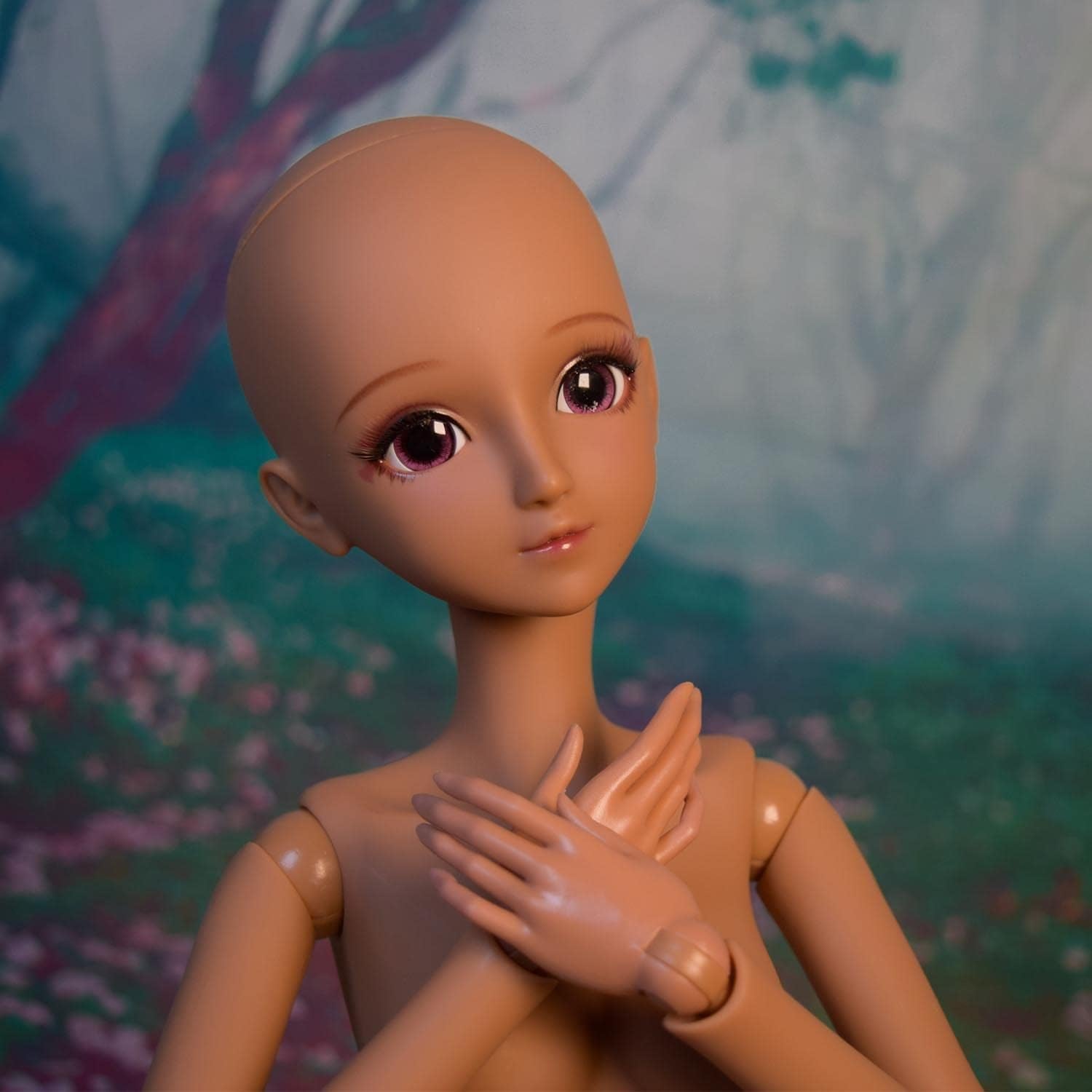 1/3 BJD dukke sort brun hud dukke krop 60 cm 24 tommer kugleled SD dukker Bevægelige led PVC DIY (Alexia)