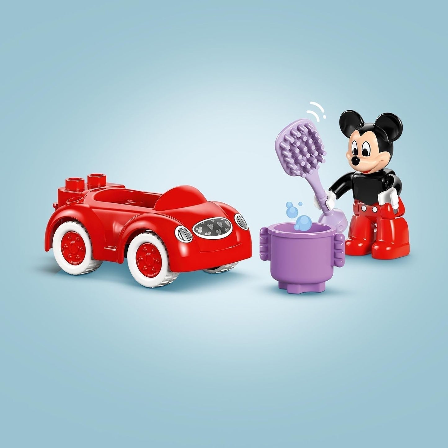 LEGO DUPLO - Disney Mickey's klubhus og bil - pædagogisk legetøj til førskolebørn - byggesæt med 2 minifigurer, inklusive Mickey Mouse og Computer Toodles - gaveide til drenge og piger fra 2 år 10454 Byggesæt Beuche den LEGO-Store