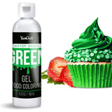 Gel-madfarve - højkoncentreret gel-madfarve til kager, bagning, påskeæg, drikkevarer - Sukkerfri madfarve til fondant, glasur, slim, kagepynt (rød fløjl, 150 g)