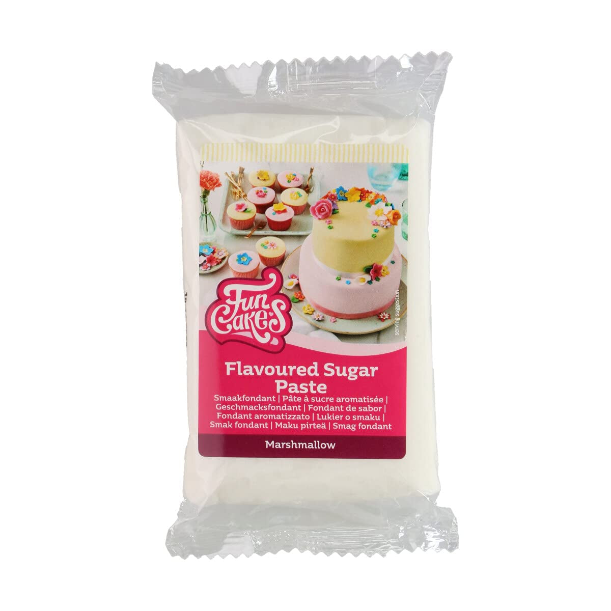 Marengs-flavored Funcakes Fondant: Nem at bruge, glat, fleksibel, blød og formbar, perfekt til at dekorere kager, kosher og glutenfri. 1 kg