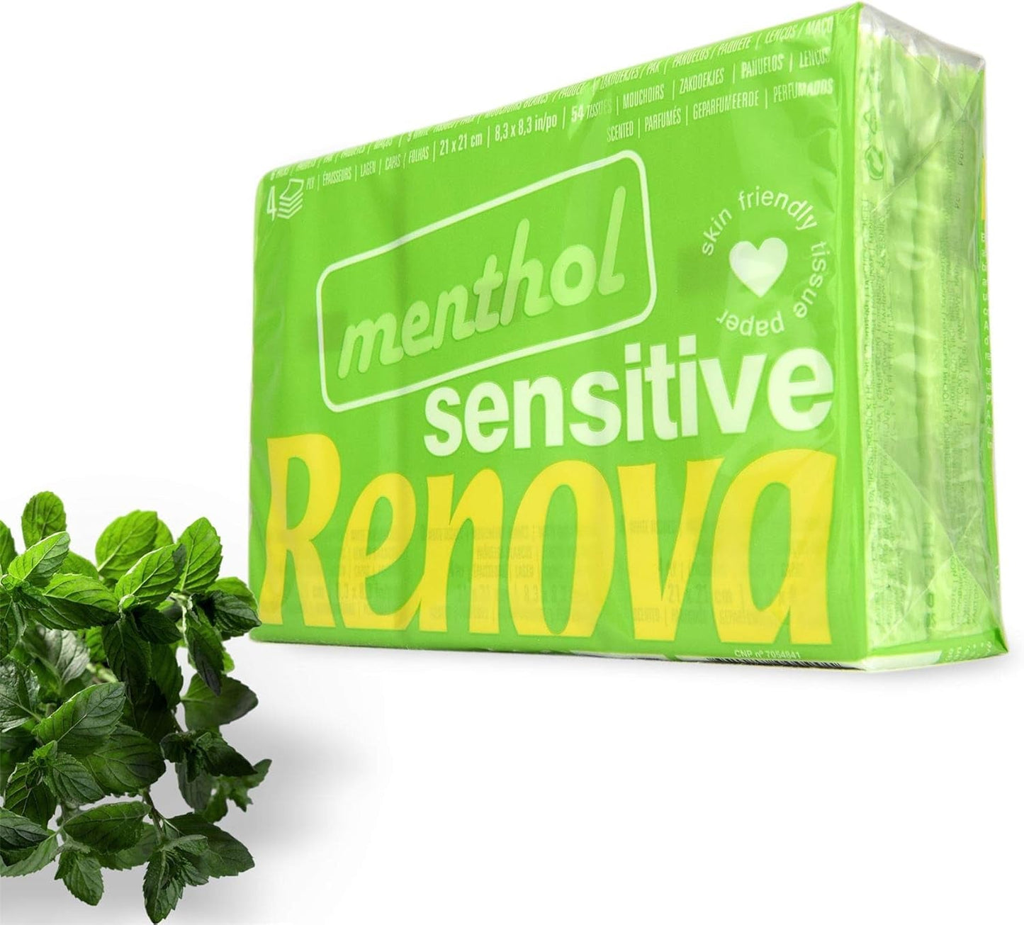 Pocket Tissues Renova SENSITIVE MENTHOL 6 Pakke Almindelig Hvid 1 Stk (Pakke med 6)