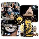 Doppio Creme & Flavor 1KG | Kaffebønner 80% Arabica og 20% ​​Robusta | med noter af kakao, nødder og karamel | Frisk og mellemstegt, lav surhedsgrad | til espresso | Blå spækhugger kaffe