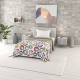 Fantasy printet sommerdyne, polyesterfyld, kronblade, 260X270Cm Dyner og dyner Naty Shop Cerchi Astratti 170X270Cm