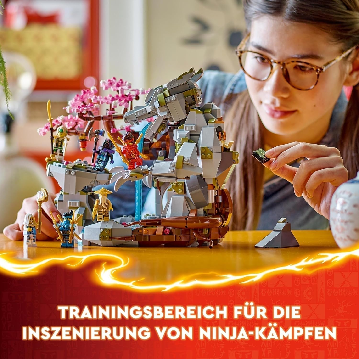 LEGO NINJAGO Dragon Stone Temple Dragon Legetøj med 6 Ninja figurer, stort sæt til at bygge, lege og vise, fødselsdagsgave til drenge og piger 13+ 71819 Byggesæt Besuche den LEGO-Store