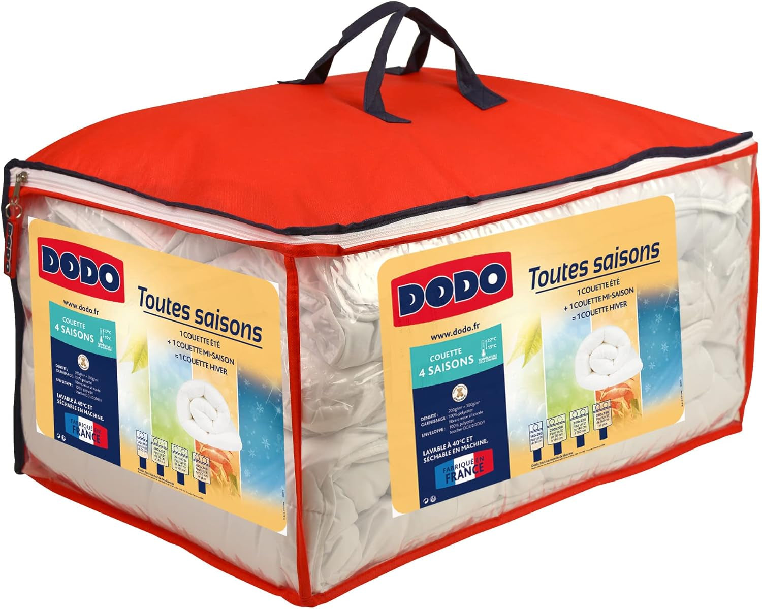 DODO 25665 Til 4 sæsoner Tæppe 140 X 200 Cm Hvid Polyester Dyner og dyner Naty Shop