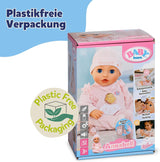 BABY Born Annabell 43 cm - Blød dukke med 7 elektroniske funktioner og lyd - Velegnet til børn fra 3 år og opefter - Dukken inkluderer tilbehør - Kræver batterier
