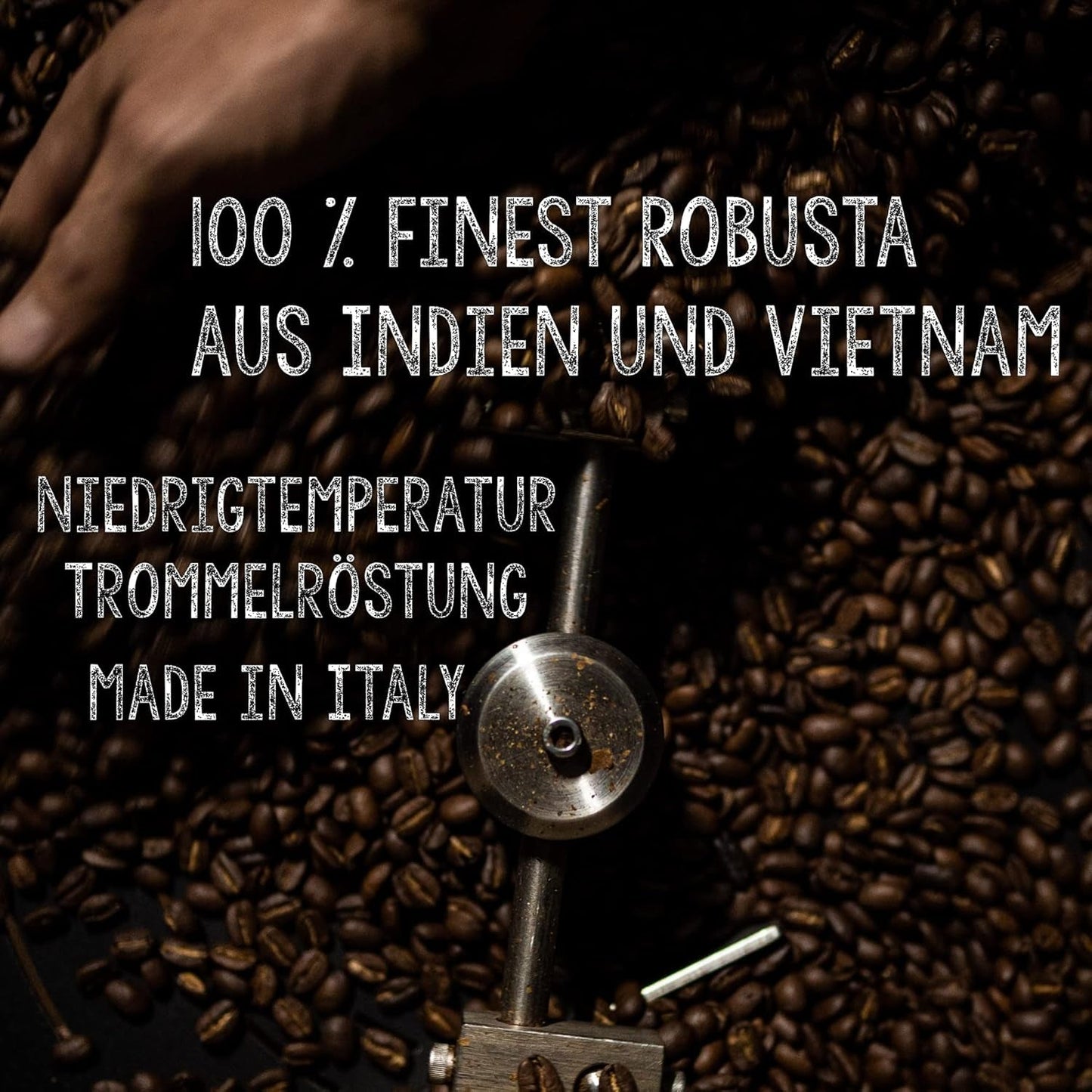 | Kaffeebohnen ekstra stærk | Espresso 100% Robusta | viel Kaffein wenig Säure | 1000g ganze Kaffee Bohnen | geigeint für Fuldautomatisk | mit Zufriedenheitsgarantie