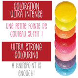 Scrapcooking - Sæt med 9 pulveriserede madfarver - Blå, Gul, Pink, Lilla, Orange, Limegrøn, Rød, Pulverpink, Sort - Spiseligt farvepulver til kager, muffins, macarons - 4270