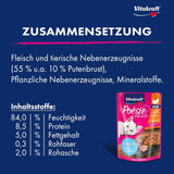 Vitakraft Poésie Délice, Junior, Vådfoder til katte, Vådfoder i sauce, med kalkun, Multipack, til unge katte, Uden tilsat sukker eller korn (23 x 85g)