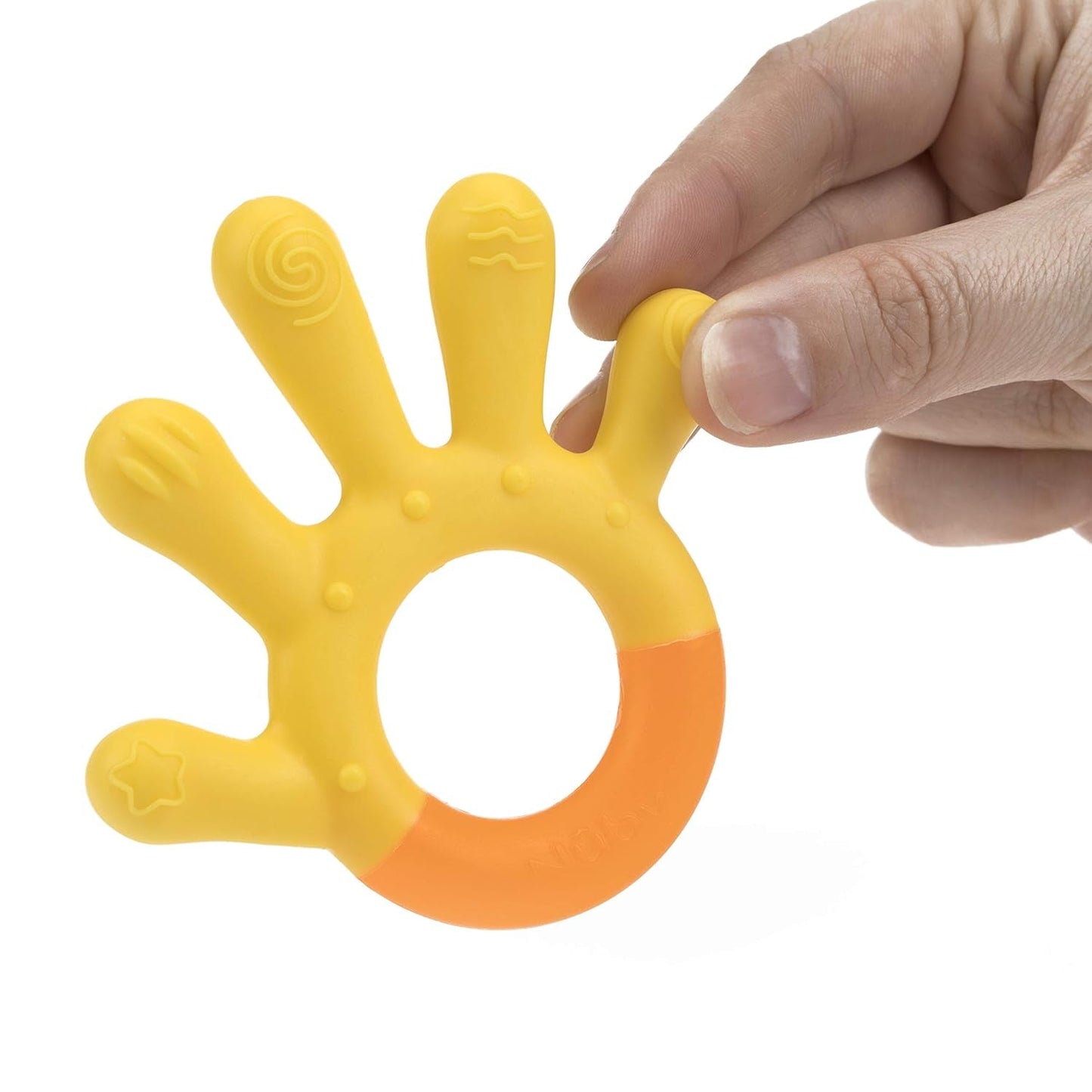 Nuby - 3-trins bideringe - 3 bideringe til tandkødsstimulering og smertelindring - Børnebørnelegetøj - BPA-fri - 3+ måneder