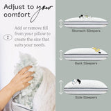 Coop Home Goods Eden Cool Justerbar Pude King Size Justerbar Gel Infunderet Memory Foam Blødt åndbart Lulltra stof Ideel til alle sovende Miljøvenlige Naty Shop Standard puder