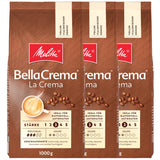 3 Melitta BellaCrema La Crema kaffebønner, mellemristet, 1 kg hver