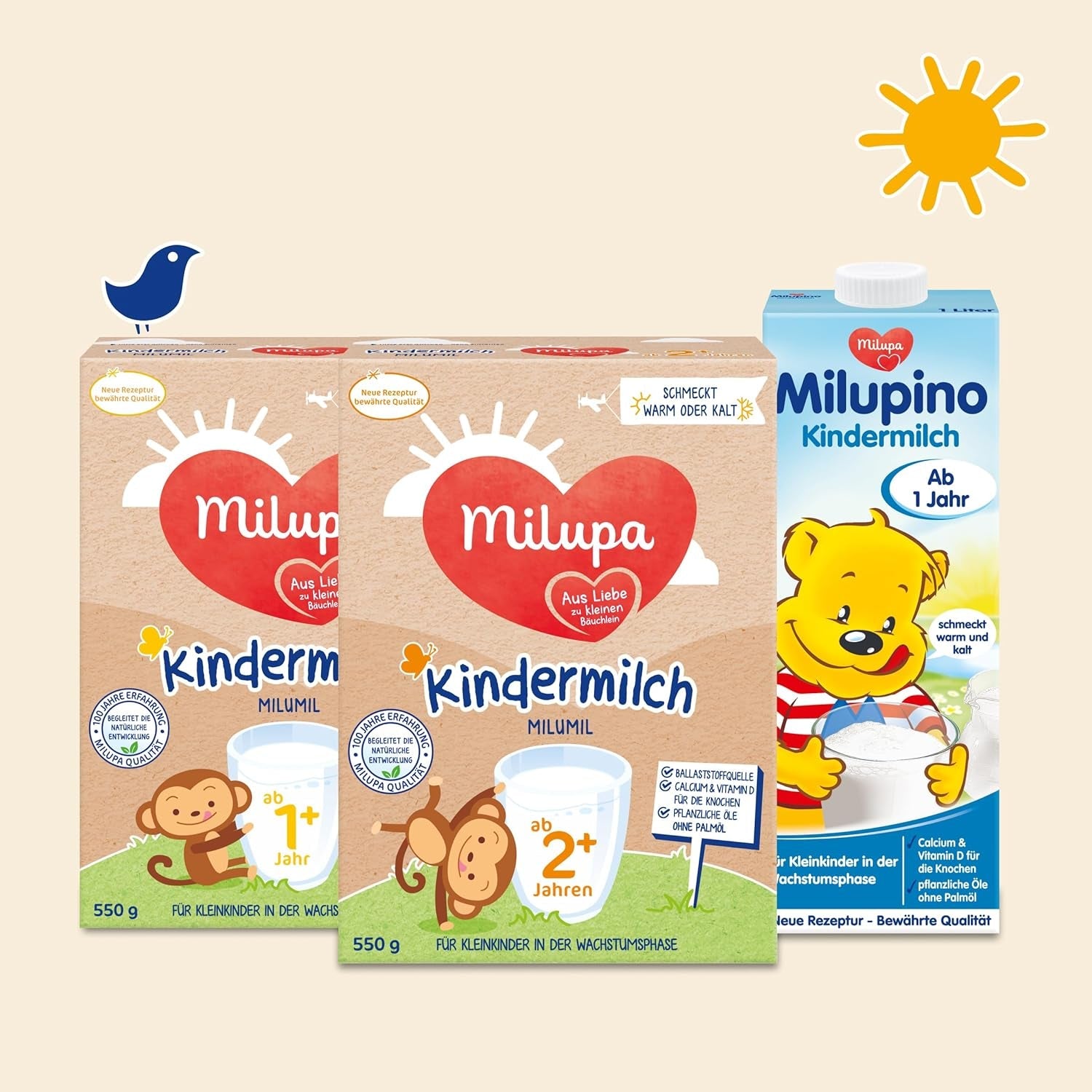 Milupa Milumil Vækstmælk 2+ - Fra 1 år - Til små børn i vækstfasen - 5 x 550 g