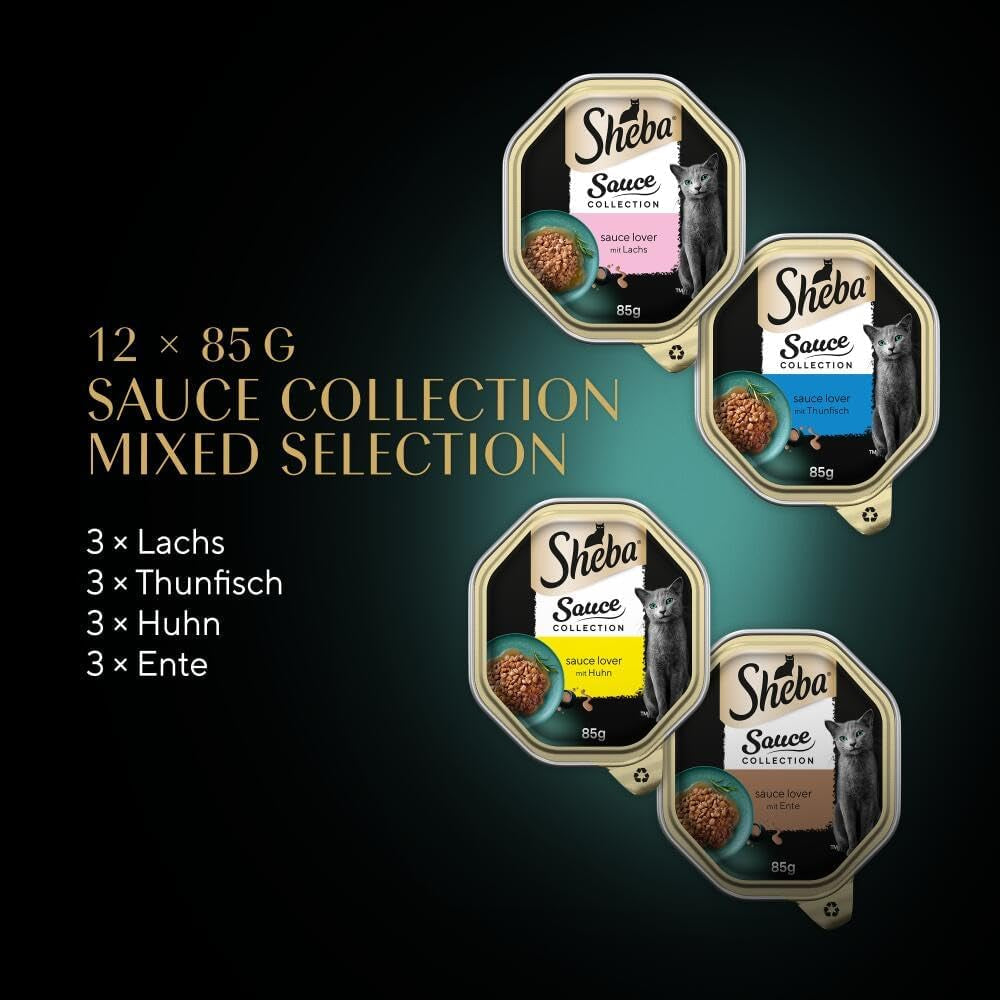 Sheba Sauce Collection Tray Multipack, fine varianter MSC, 4x12x85g