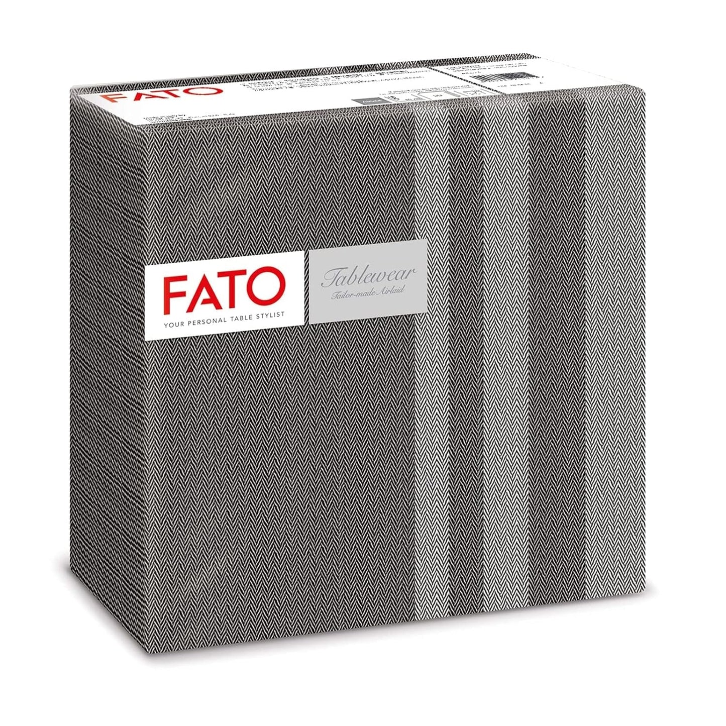 Fato - Tørre papirservietter, airlaid, tekstileffekt, pakke med 50 servietter, 40X40 foldet i 4 format, Tropicana Decor
