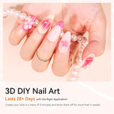 Makartt 3D Nail Art Gel - Rhinestone Glue Gel 15G til Nail Nøgleringe, Multifunktionel Nail Sculpture Gel til DIY Nail Design, Nail Sculpture Nail Modeling at Home (gennemsigtig)