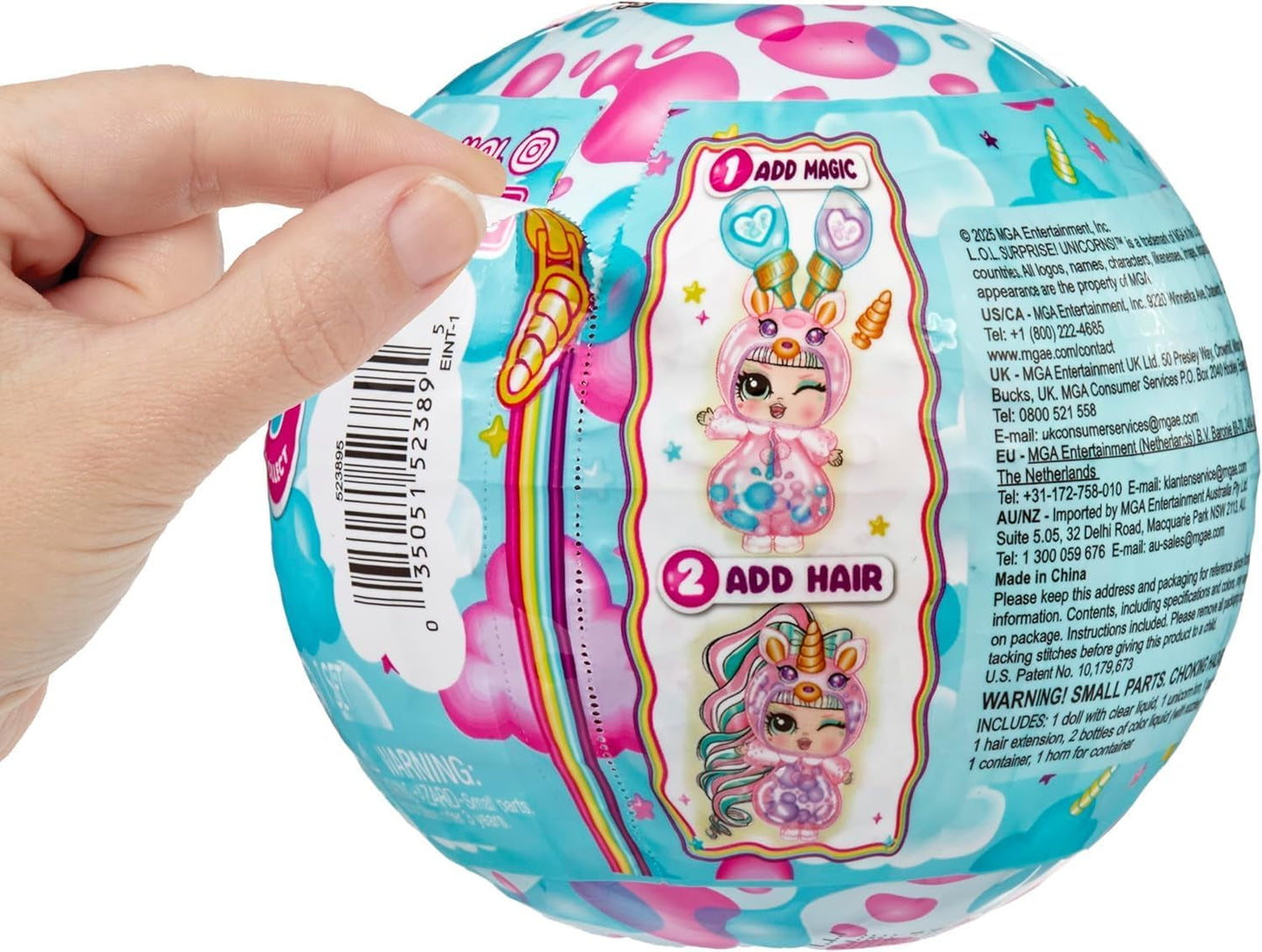 LOL overraskelse! Unicorns Tots - Inkluderer 1 dukke med klar krop og lavalampeeffekt, pansret emballage, 8 samledukker med 2 farverige blandinger, til alderen 4 og opefter