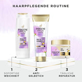 Pantene Pro-V Silky & Glowing Hair Rescue intensiv hårmaske med Biotin og Keratin Reconstruct 300ml. Hjælper med at reparere tørt, beskadiget eller fremhævet hår Naty Shop Hair Mask