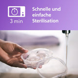Philips AVENT Ultra Start natsut, ortodontisk sut til nyfødte, Glow in the Dark, BPA-fri, med steriliseringsbeholder, Twin Pack, Moon, Star, SCF075/07