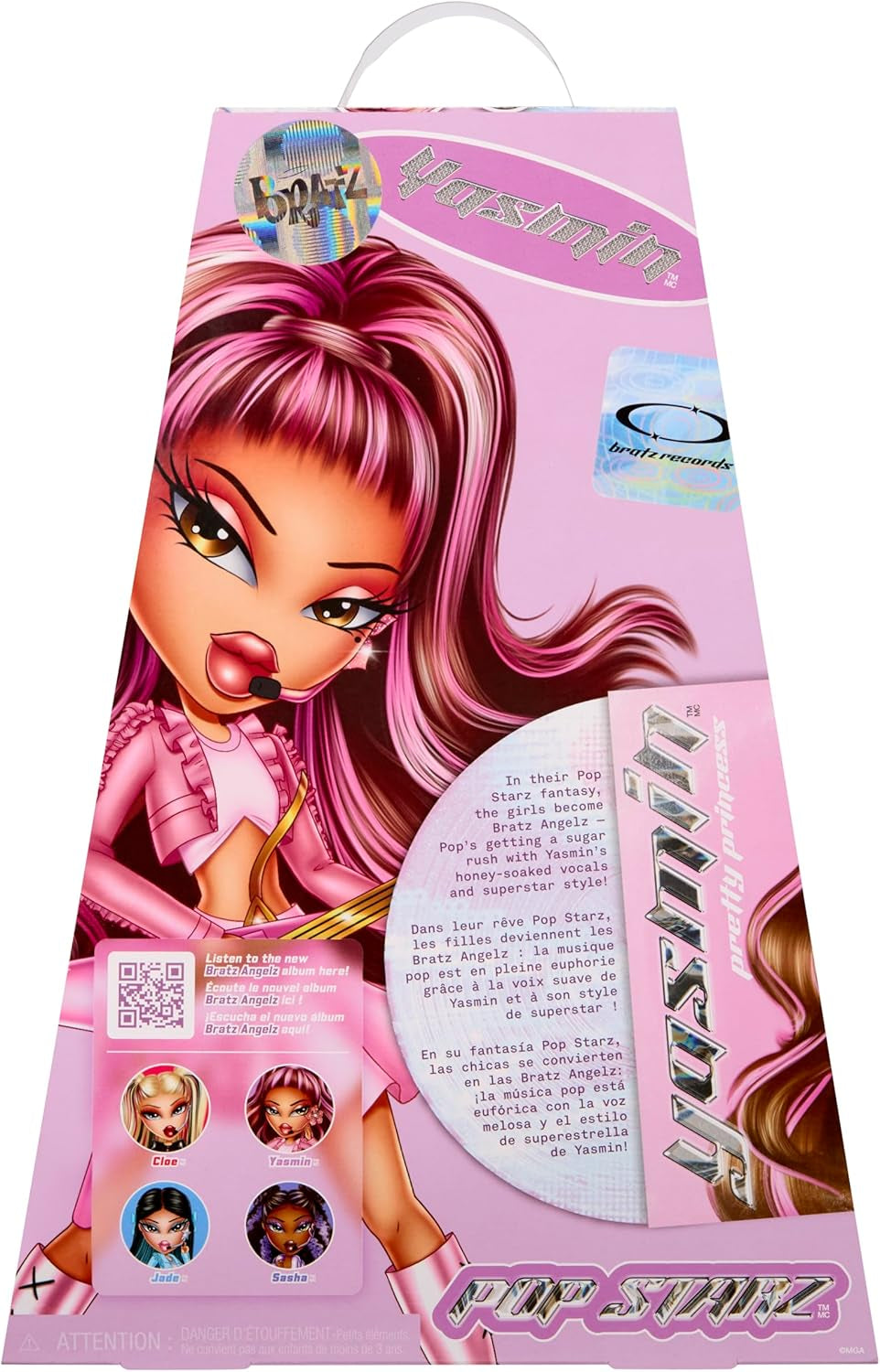 BRATZ Pop Starz Yasmin – Modedukke med samler charme, outfit og musikalsk tilbehør