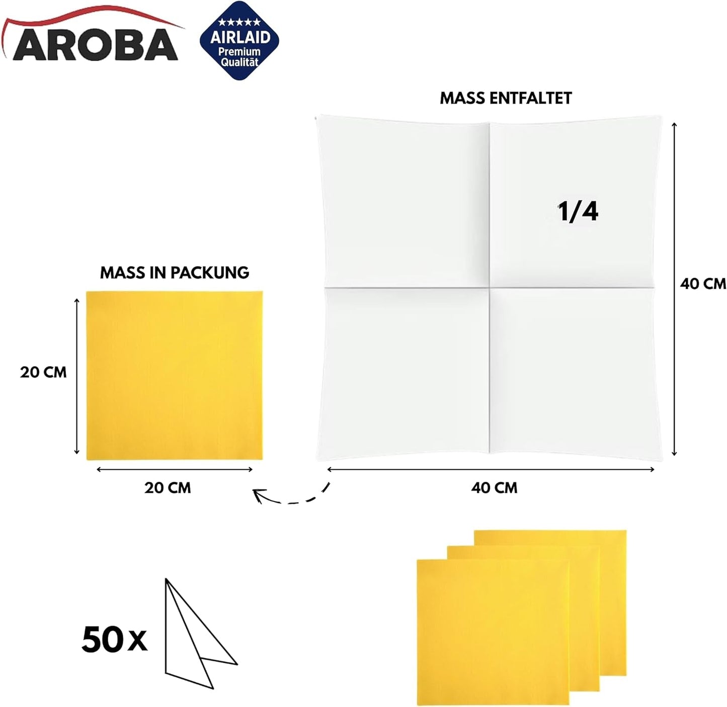 50 Aroba Airlaid servietter Tekstillook 19 FARVER 40X40 Cm 1/4 fold højkvalitets tekstillook Bryllupsservietter til jubilæer Hotel Catering Helligdage Jul Bryllup Pink