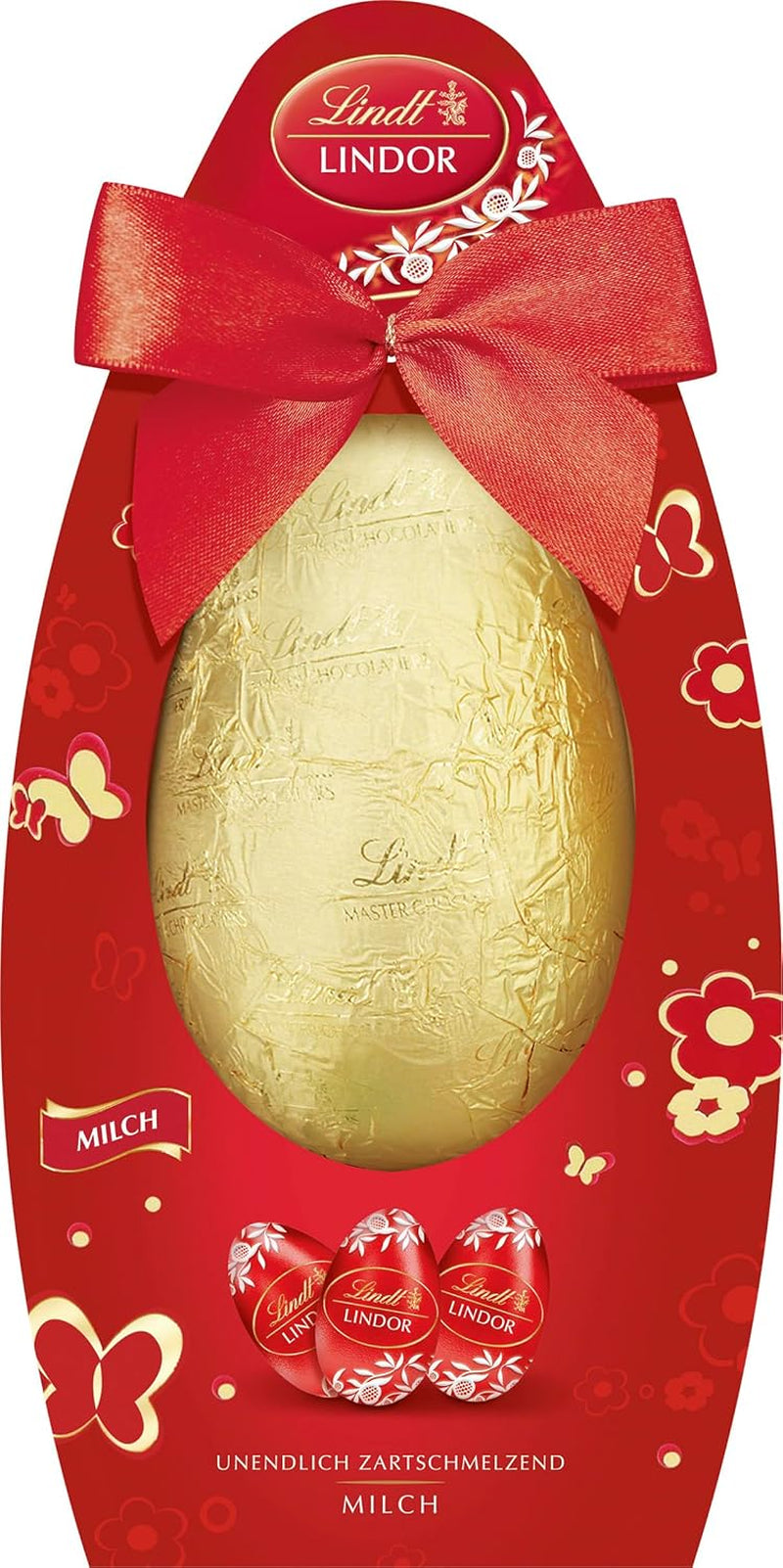 Påskemix Lindt Chokolade LINDOR | Æske 144g | LINDOR æg, der smelter i munden i tre varianter: Mælkechokolade, Mørk chokolade, Hasselnød | Påskechokolade | Gave af chokolade | 1 pakke