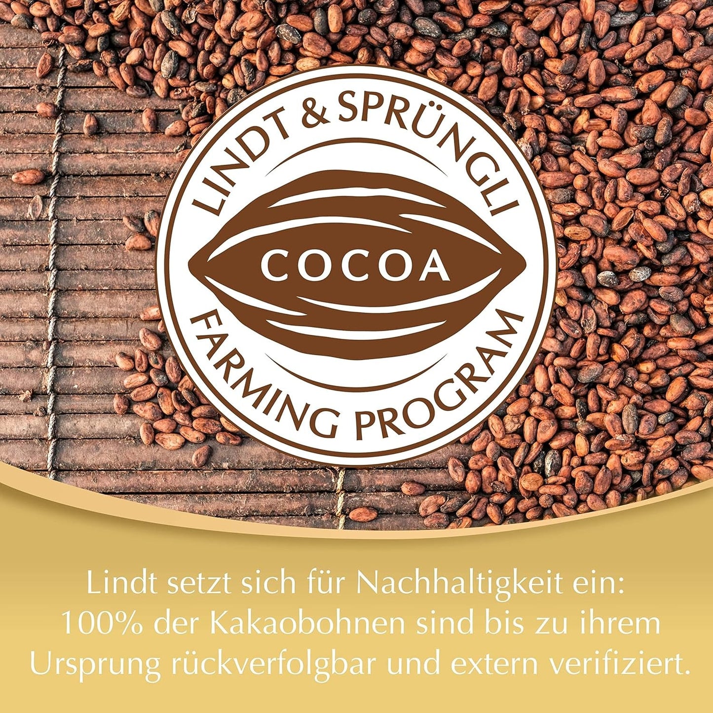 Farverig Lindt Chokolade Påske Rede | 310 g | 8 x Mini gyldne kaniner, 26 x Lindor mælkechokoladeæg, 15 x Lindor hvide chokoladeæg, 10 x Lindor mørk chokoladeæg | Påskechokolade | Gave af chokolade