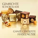 Lindt Chokolade | Bland til pose NUXOR | 103g | Gianduja cremede chokoladeterninger i tre sortimenter med ristede hele hasselnødder | Chokolade gave