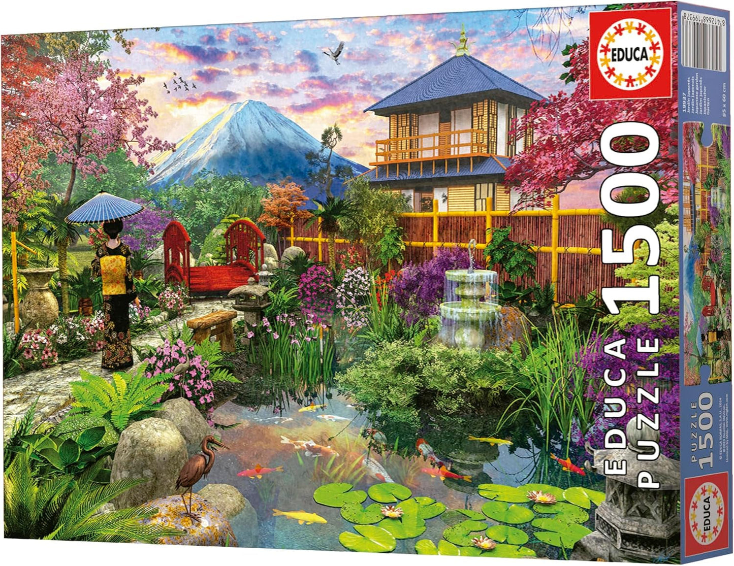 Educa - Puslespil med 1500 brikker for voksne | Den japanske have. Mål: 85 X 60 cm. Inkluderer Fixpuzzle puslespil lim. I 14 år (19937) Puzzle Naty Shop