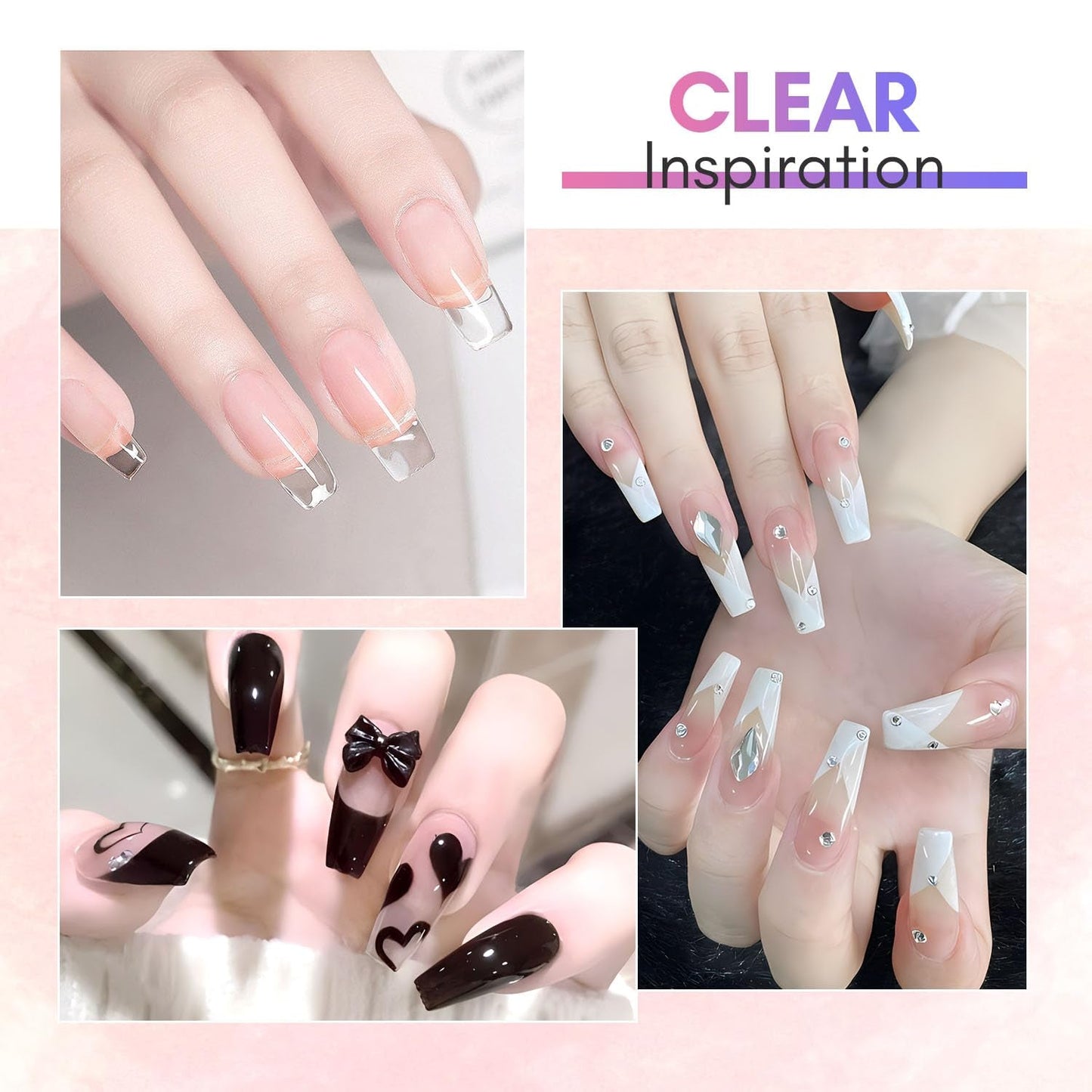 Makartt Poly Nail Extension Gel - 50 ML Extension Builder Akryl Poly Nägel Aufbaugel Extender Gel Für Gelnägel Für Nagelverlängerung, Nagelstärkung, Nail Art Dekoration(Transparent)