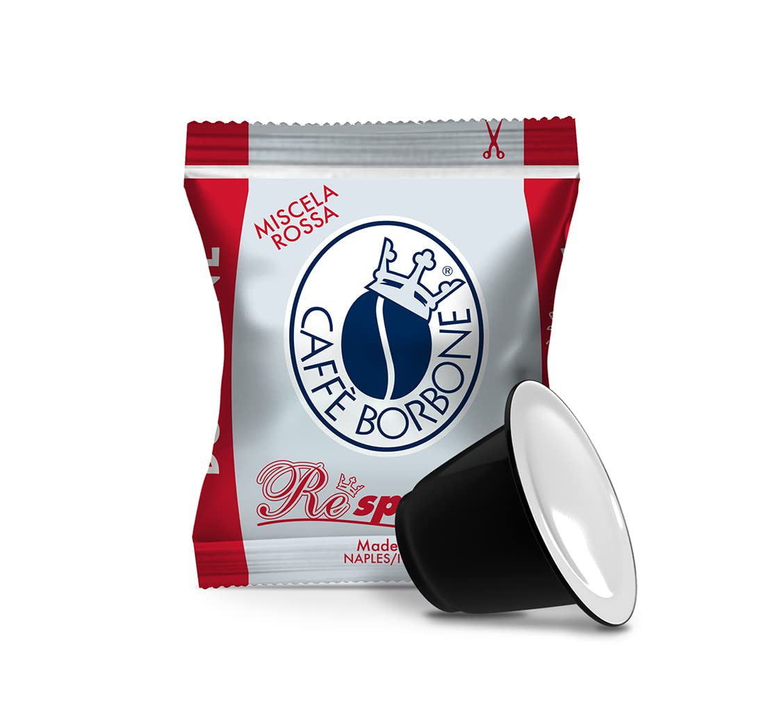 Caffè Borbone Respresso, Rote Kaffeemischung - 50 Kapseln - Kompatibel med Nespresso®* Haushalts-Espressomaschinen