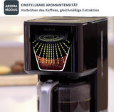 Tefal Smart'n Light Espressomaskine med timer, Espressomaskine med programmerbart filter 1,25 L, Aromafunktion for Intens Aroma, Holde Varm funktion, Anti-dryp og nem at rengøre, Sort