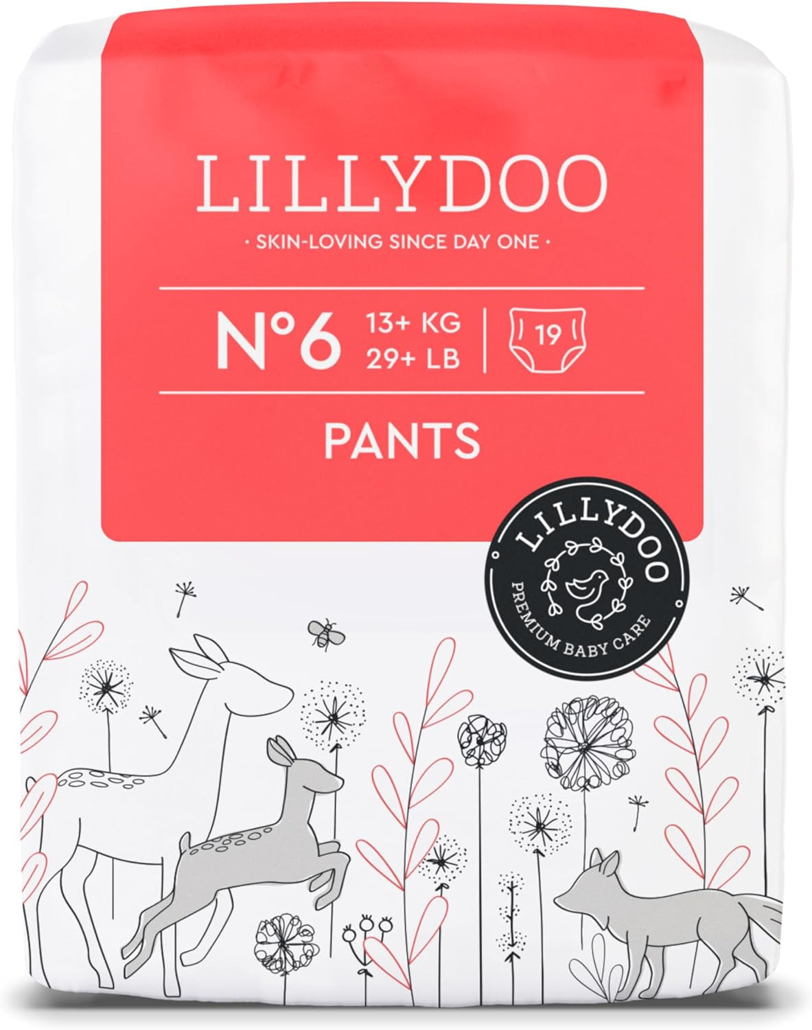 LILLYDOO Hudvenlige Bukser Størrelse 5 (12-17 kg) Månedlig æske (105 stk.)