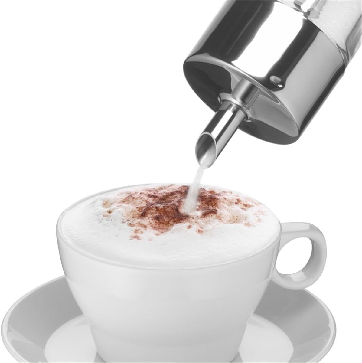 WMF Barista sukkerryster 240 g, glas, sukkerdispenser, Cromargan poleret rustfrit stål, ideel til hvidt/brunt sukker, kakao eller som krydderiryster