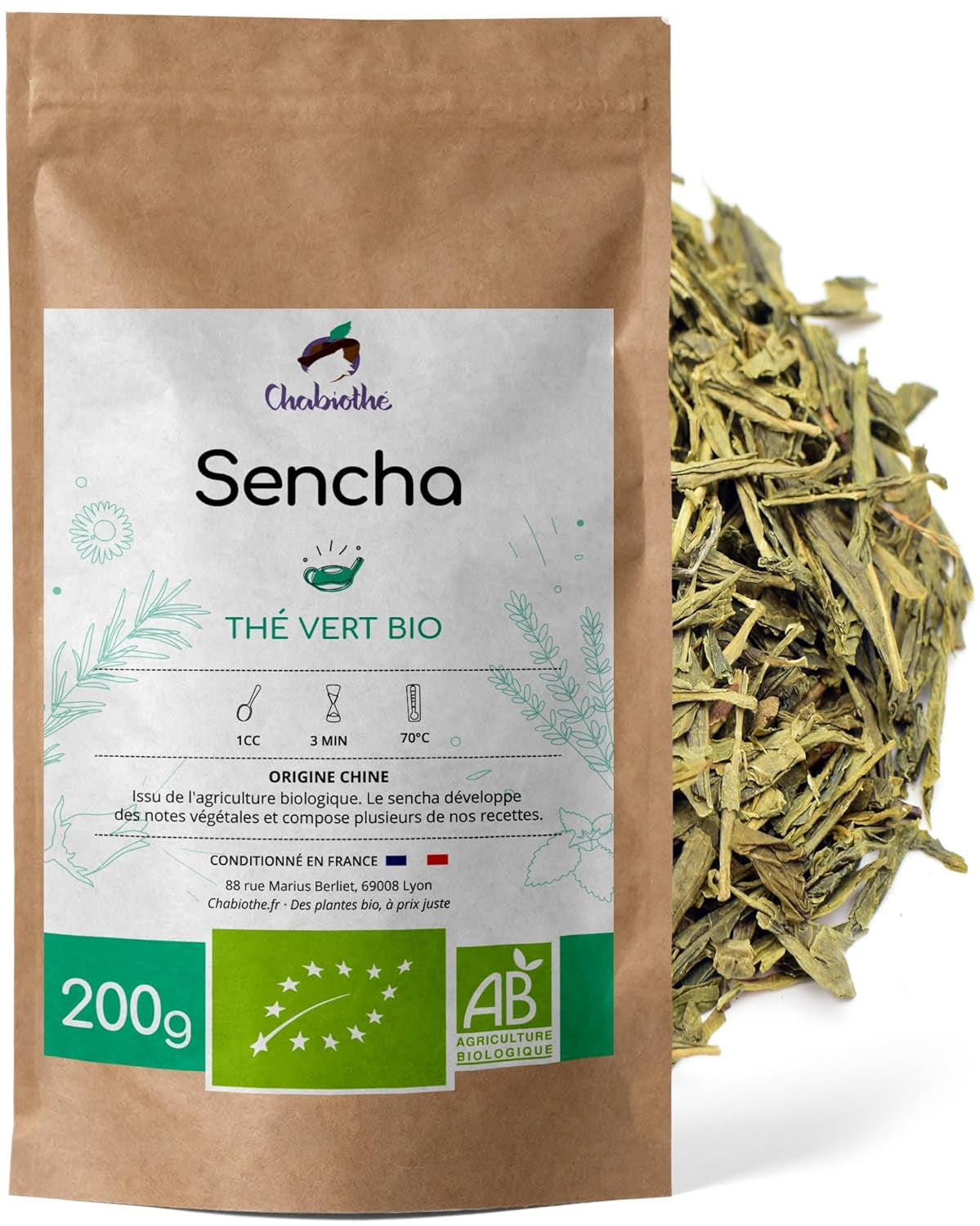 Sencha grøn te BIO 200G - - Naturlig grøn te