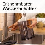 Bosch MyMoment TKA2M113 Filter Espressomaskine, 1,25 L glaskaraffel, 10-15 kopper, 40 Minutters Hold Varm-funktion, Anti-drypsystem, Roterende Filterholder, Aftagelig Vandtank, 1200 Watt, Mat Sort