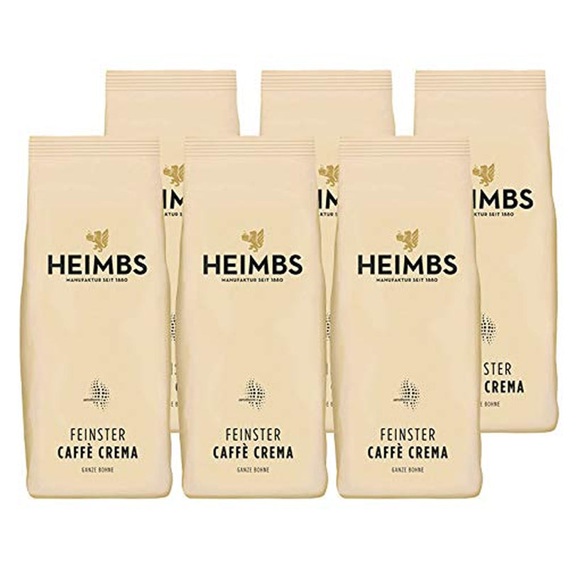 Finest Caffè Crema, hele bønner 500g, pakke med 6 stk
