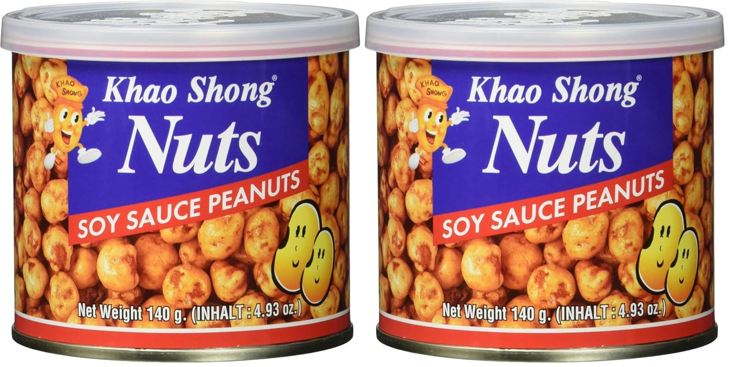 Khao Shong stegte grønne ærter med wasabi, sprøde ærter i en krydret dej, et fedtfattigt alternativ til nødder, medium krydret, 1 dåse på 140 g | 140 g (1 pakke)