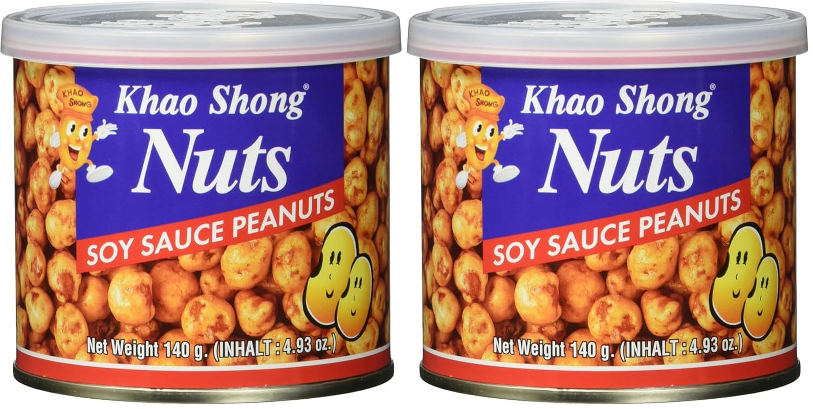 Khao Shong stegte grønne ærter med wasabi, sprøde ærter i en krydret dej, et fedtfattigt alternativ til nødder, medium krydret, 1 dåse på 140 g | 140 g (1 pakke)
