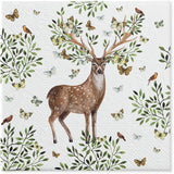 PAW - 3-lags servietter (33 X 33 Cm) I 20 stykker I Perfekt til børns fødselsdage, fester, nadver og helligdage I Farverigt festmotiv papirservietter I Dyr, glæde, fest - gevirer